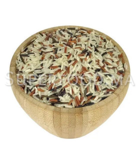 Trio de riz blanc rouge et noir complet au Maroc   أرز أبيض أحمر وأسود كامل