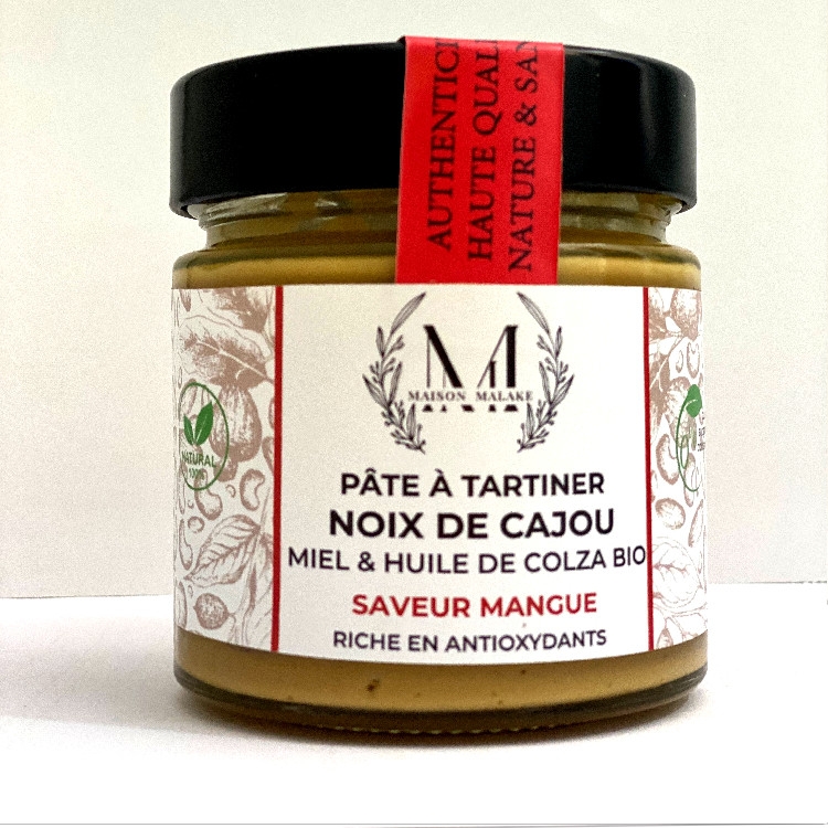 Pâte à tartiner Noix de Cajou Miel & Huile de Colza Bio Saveur Mangue 200g