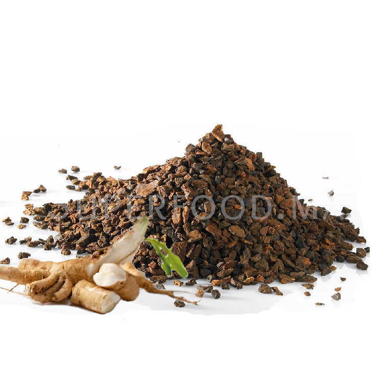 Racines de chicorée torréfiées en morceaux, au Maroc