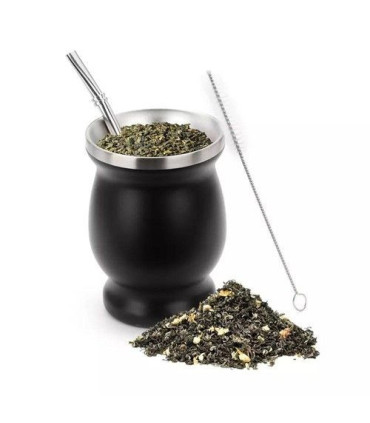 Callebasse + bombilla Mug à Maté, thé ou tisane isotherme paille filtre inox au Maroc