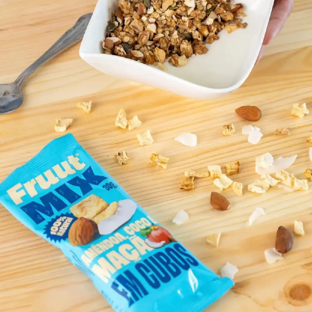 Fruut Cubes Pomme, Amande & Noix de Coco, Snack Sain, Naturel & Énergétique