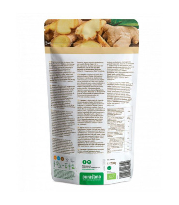 PURASANA Poudre de Gingembre 200g Bio مسحوق الزنجبيل العضوي بوراسانا