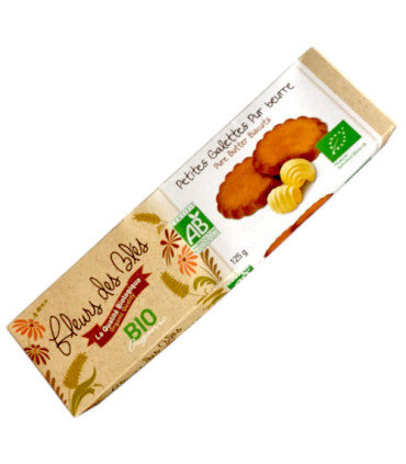 FLEUR DES BLÉS Biscuits Galettes Bio Pur Beurre 125G  بسكويت جاليت بالزبدة الخالصة –