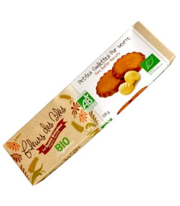 FLEUR DES BLÉS Biscuits Galettes Bio Pur Beurre 125G  بسكويت جاليت بالزبدة الخالصة –
