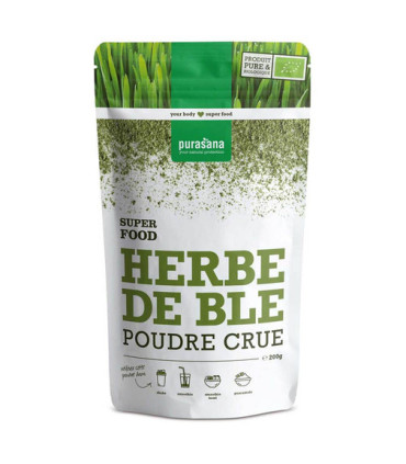 Poudre d'herbe de blé bio Purasana  مسحوق عشبة القمح العضوية