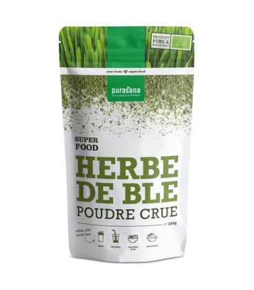 Poudre d'herbe de blé bio Purasana  مسحوق عشبة القمح العضوية