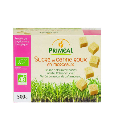 Priméal Sucre de Canne Roux Morceaux 500 g: بريميال سكر القصب البني مكعبات