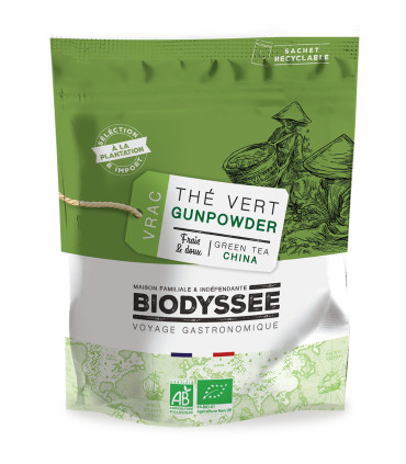 Biodyssée Thé Vert Gunpowder de Chine 100 g: