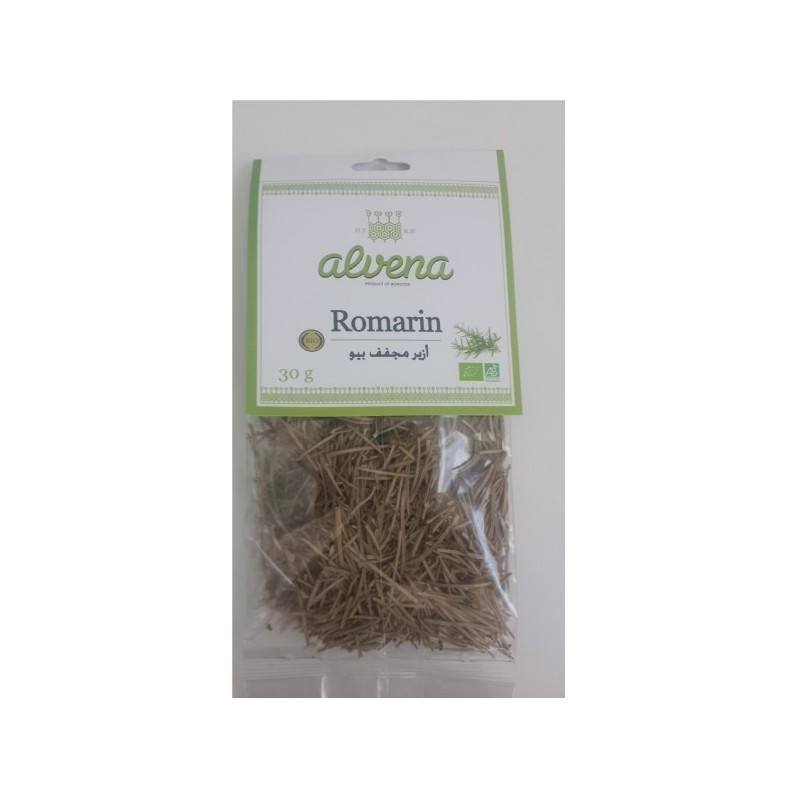 Alvena Romarin PAM Séché BIO 30 g Produit Certifié إكليل الجبل (رومارين) مجفف PAM 30 غرام منتج معتمد