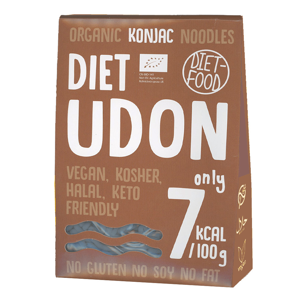 DIET FOOD Konjac Nouilles Udon sans gluten 300 g نودلز أودون خالية من الغلوتين