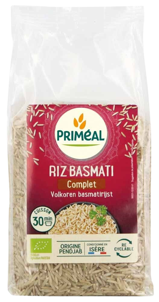 Priméal Riz basmati complet bio 500 g الأرز بسمتي الكامل