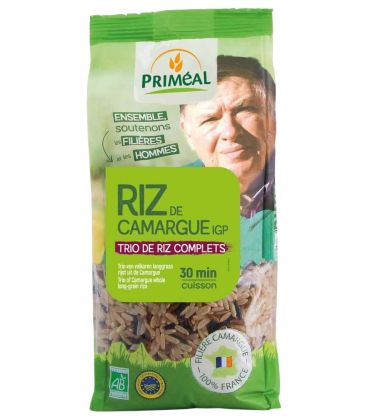 Primeal Trio de riz de Camargue longs complets 500 g ثلاثي أرز كامارج حبة طويلة كامل