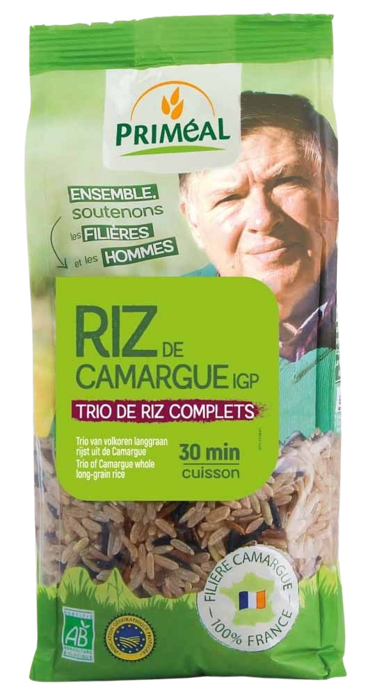 Primeal Trio de riz de Camargue longs complets BIO 500 g ثلاثي أرز كامارج حبة طويلة كامل