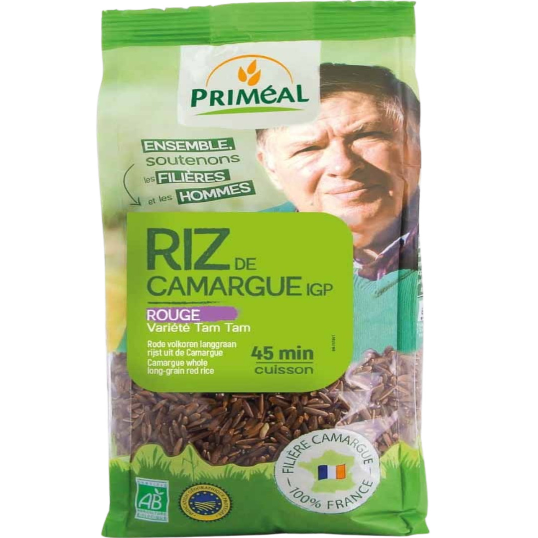 Primeal Riz rouge long complet de Camargue BIO 500G أرز أحمر طويل كامل كامارج