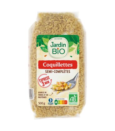 Jardin Bio Coquillettes Demi-Complètes Cuisson Rapide 500G كوكييتيه نصف كاملة طهي سريع