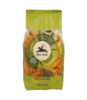 Alce Nero Fusillis 3 Couleurs Blé Dur 500 g  فوسيلي ثلاث ألوان من القمح الصلب
