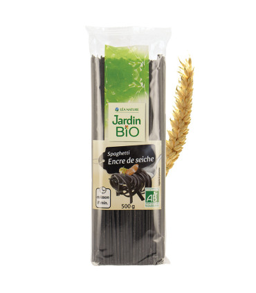 Jardin Bio Spaghettis Noir Encre de Seiche 500 g  سباغيتي سوداء بحبر الحبار