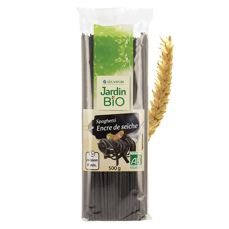 Jardin Bio Spaghettis Noir Encre de Seiche 500 g  سباغيتي سوداء بحبر الحبار