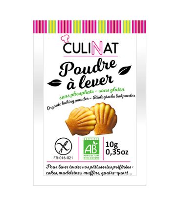 CULINAT Poudre à Lever Sans Gluten 8 × 10 g بودرة الرفع خالية من الغلوتين