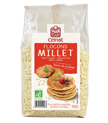 Celnat Flocons de Millet Bio 350 g  قائق الذرة الكاملة العضوية