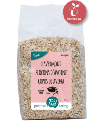 TERRASANA PETITS FLOCONS D'AVOINE SANS GLUTEN450 g رقائق الشوفان الصغيرة خالية من الغلوتين
