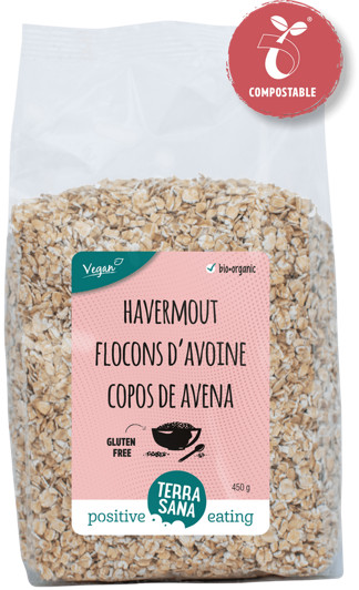 TERRASANA PETITS FLOCONS D'AVOINE SANS GLUTEN450 g رقائق الشوفان الصغيرة خالية من الغلوتين