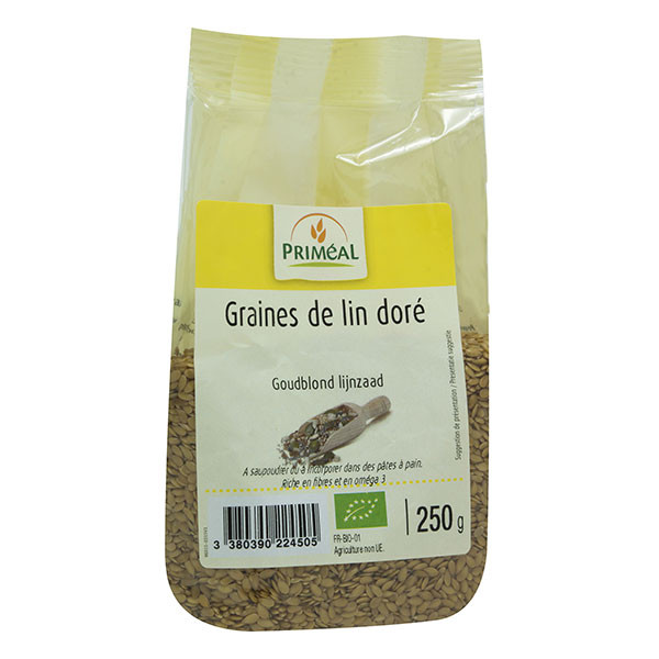 Priméal Graines de Lin Doré 250 g بريميال بذور الكتان الذهبي