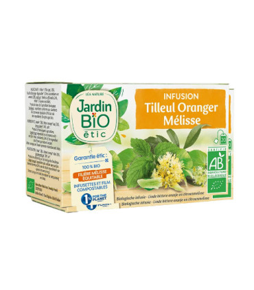 Jardin Bio INFUSION TILLEUL ORANGER MELISSE 30g إنفوزيون تلل ارنجر ملس