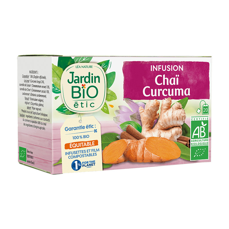 JARDIN BIO INFUSION THÉ CHAI CURCUMA 30G  شاي تشاي كركم