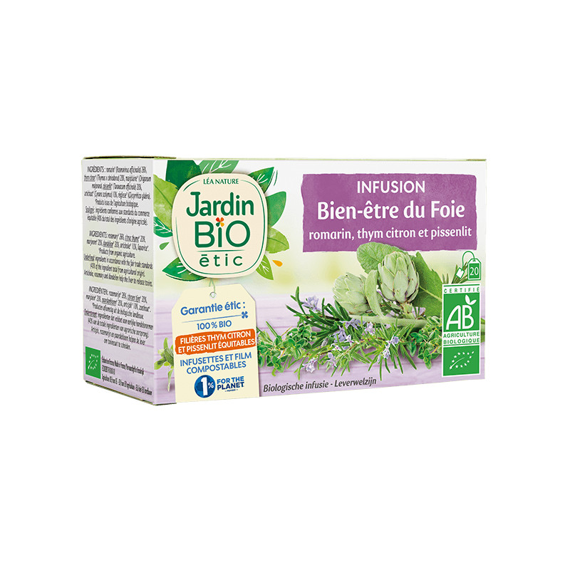 JARDIN BIO INFUSION BIEN ÊTRE DU FOIE 28G شاي اعشاب لصحة الكبد