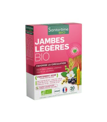 SANTAROME JAMBES LÉGÈRES BIO 20 AMPOULES أرجـل خفـيفة