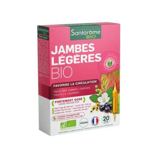 SANTAROME JAMBES LÉGÈRES BIO 20 AMPOULES أرجـل خفـيفة
