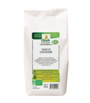 Moulin des moines Farine de Châtaigne Bio 500 g طحين الكستناء