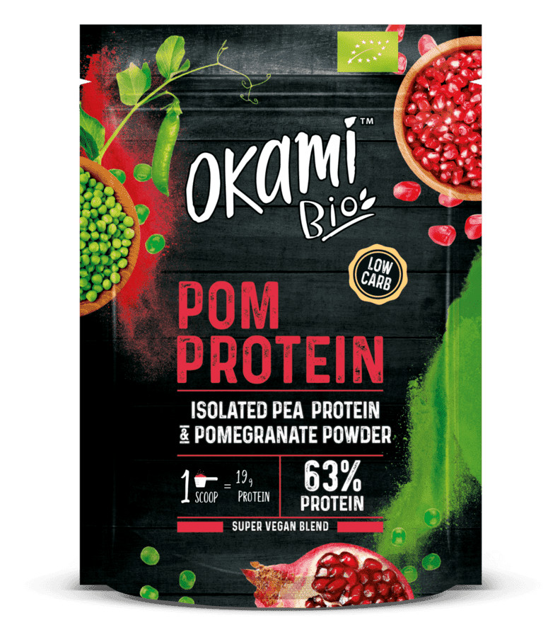Okami protéines de pois isolées au jus de grenade 500g بروتين بازلاء مع عصير رمان