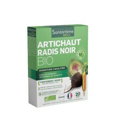 Santarome artichaut & radis noir bio 20 ampoules أرتيشو و راديس نوار