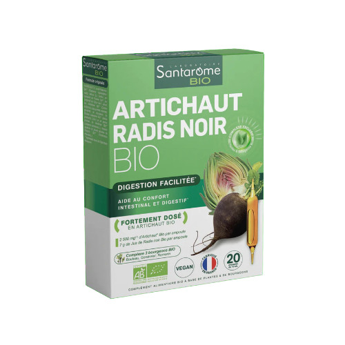 Santarome artichaut & radis noir bio 20 ampoules أرتيشو و راديس نوار