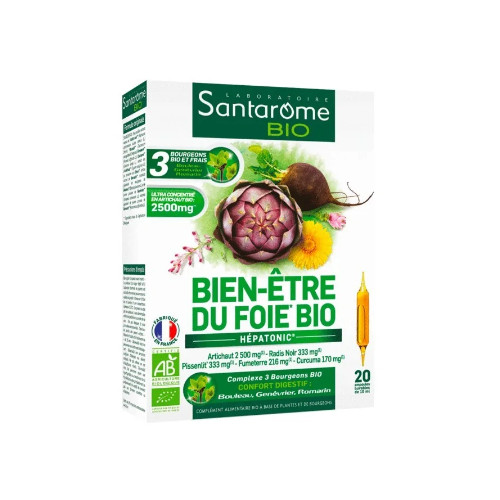 Santarome bien etre du foie 20 ampoules صحة الكبد