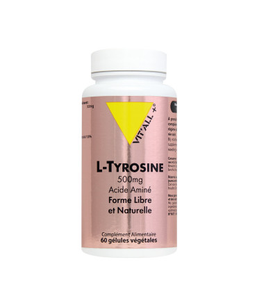 L-Thyrosine Vitall+ 500mg 60 gélules إل-تيروزين