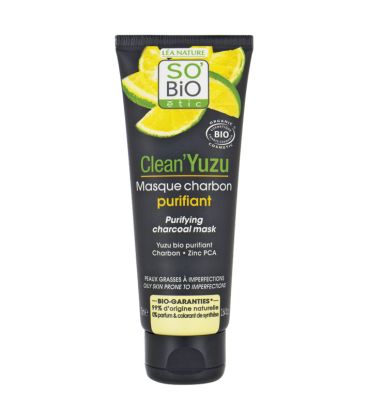 so Bio étic Masque charbon purifiant Yuzu 75ml قناع فحم منقي يوزو
