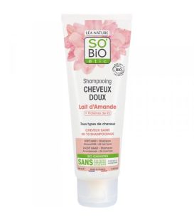 so bio shampoing doux lait amande proteine riz 250ml شامبو لطيف بحليب اللوز وبروتين الأرز