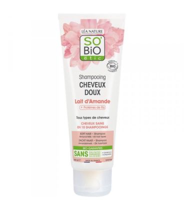 so bio shampoing doux lait amande proteine riz 250ml شامبو لطيف بحليب اللوز وبروتين الأرز
