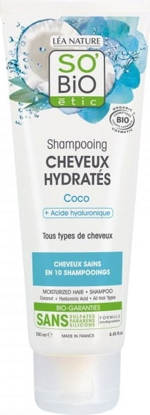 so bio shampoing cheveux hydrates coco 250ml شامبو لترطيب الشعر بجوز الهند