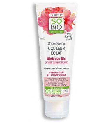 so bio shampoing couleur eclat hibiscus  250ml شامبو لون لامع بالكركديه