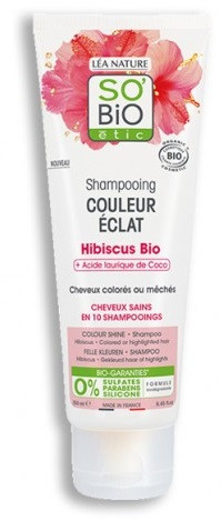 so bio shampoing couleur eclat hibiscus  250ml شامبو لون لامع بالكركديه