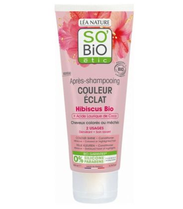  so bio apres shampoing couleur eclat hibiscus 200ml بلسم لون لامع بالكركديه