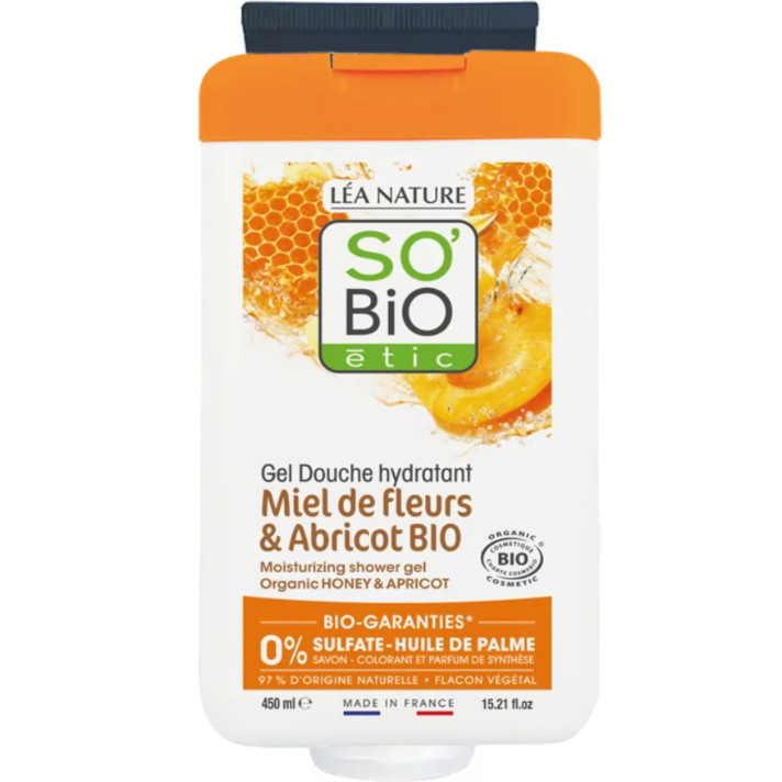 So bio gel douche miel de fleurs et abricot 450ml جل استحمام بعسل الأزهار والمشمش
