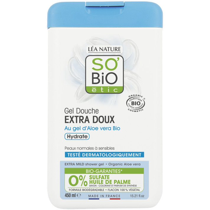so bio gel douche aloe vera extra doux 450ml جل استحمام بالألوفيرا