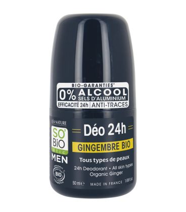 Déodorant men gingembre So Bio 50ml مزيل عرق رجالي بالزنجبيل