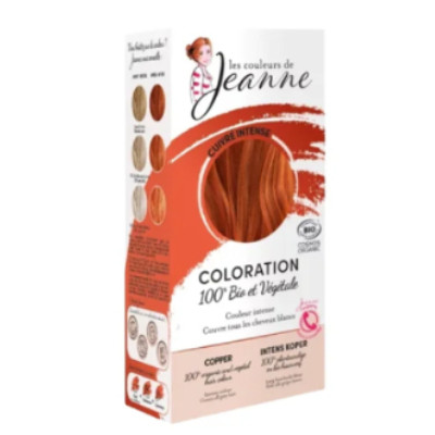 Coloration végétale cuivre intense jeanne 100g  صبغة نباتية نحاسي قوي جان