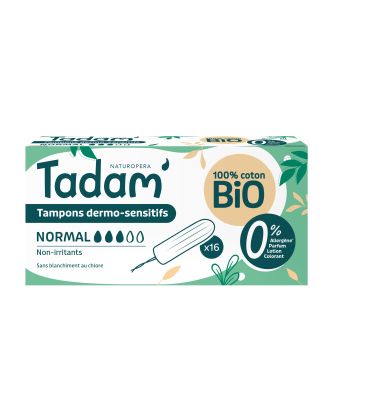 tadam tampons avec applicateur normal 16u سدادات قطنية عادية مع أداة إدخال